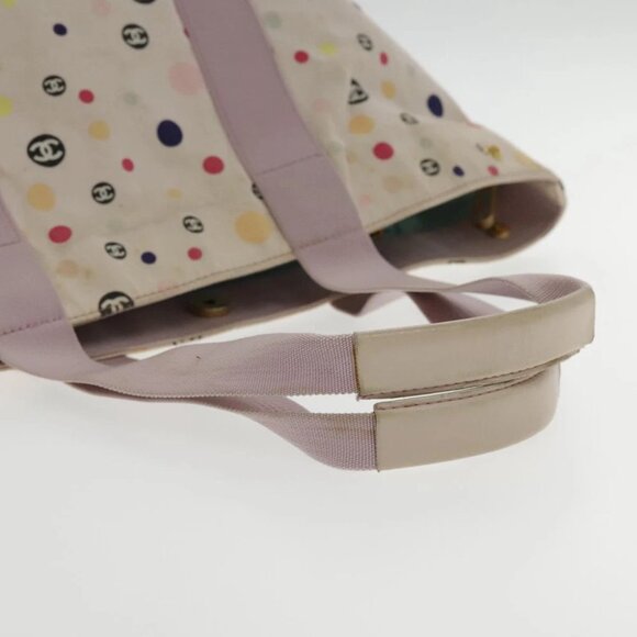 CHANEL Tote Bag Canvas Multicolor Gold CC Auth bs18833 - Picture 8 of 15